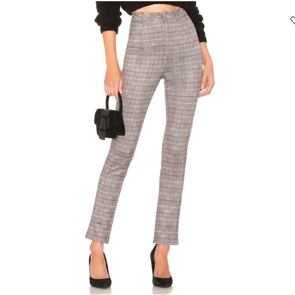 Revolve By The Way Jimi Cropped Pants XS in Plaid NWOT